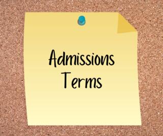 Admissions Terms